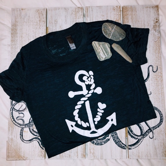 Next Level Apparel Tops - ⚓️Nautical Vintage Anchor Tee⚓️